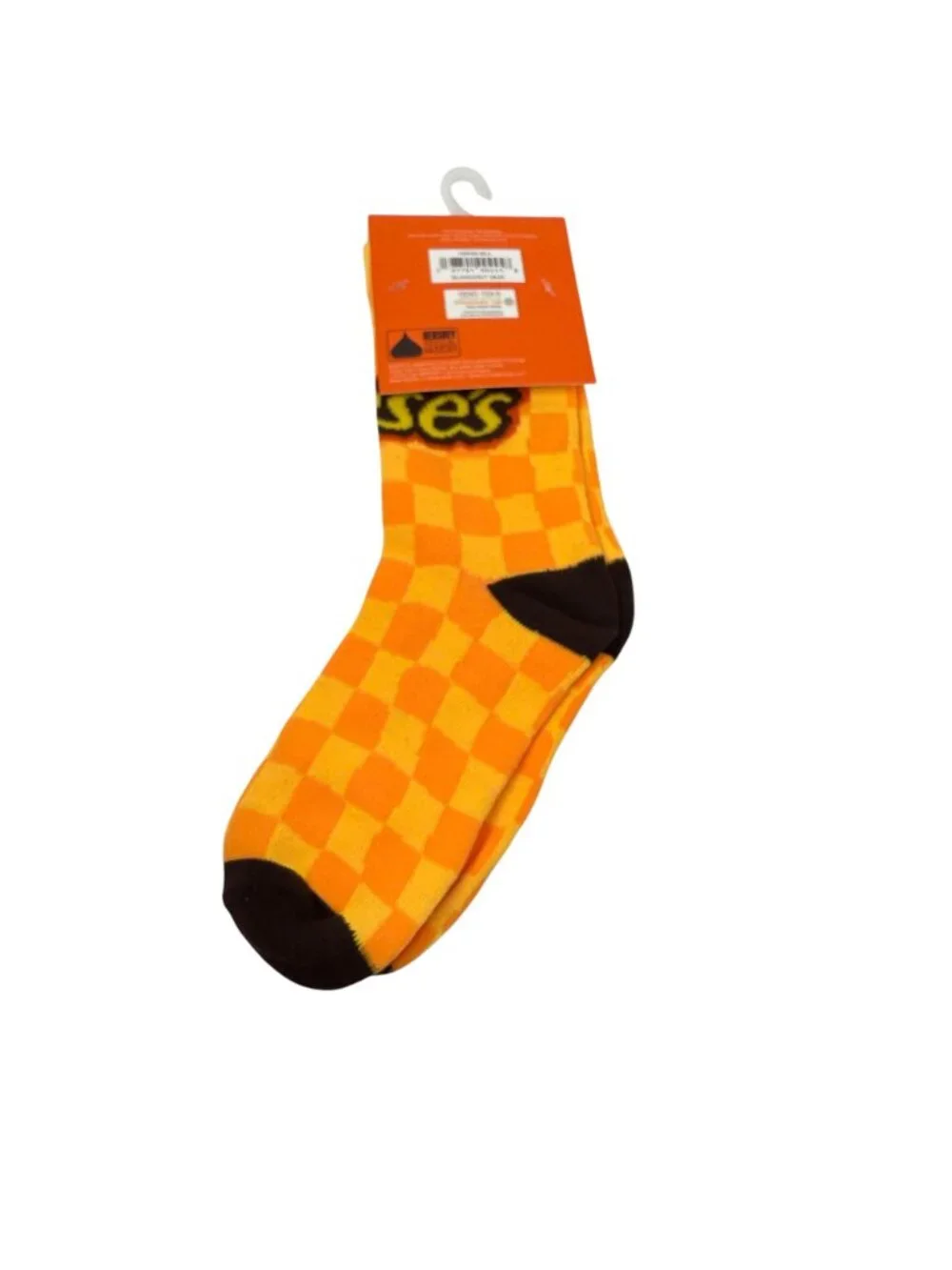 Reese's Peanut Butter Cup Kids Crew Socks Orange Size 9-3.5 NWT
